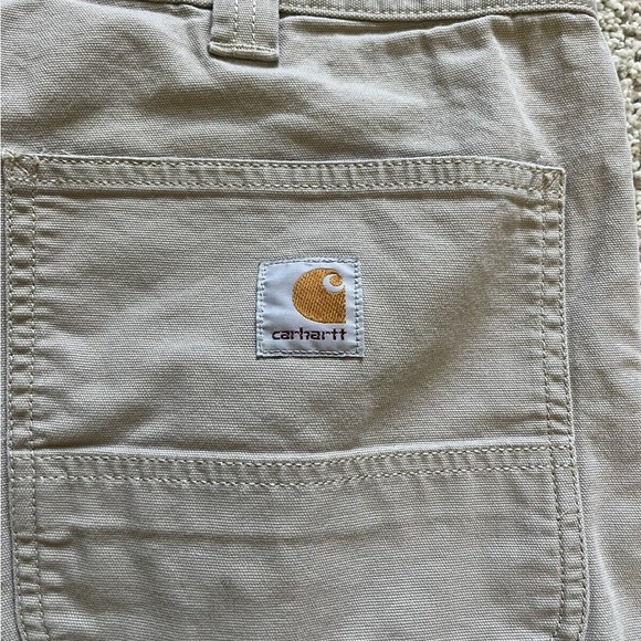 Carhartt Men’s Size 40 Carpenter Relaxed Fit Khaki Work Wear Shorts 10” Inseam - Picture 9 of 11